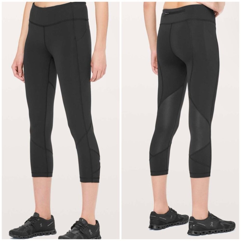 Lululemon Pace Rival Crop Full-On Luxtreme 22” Cropped Leggings in Black Size 6